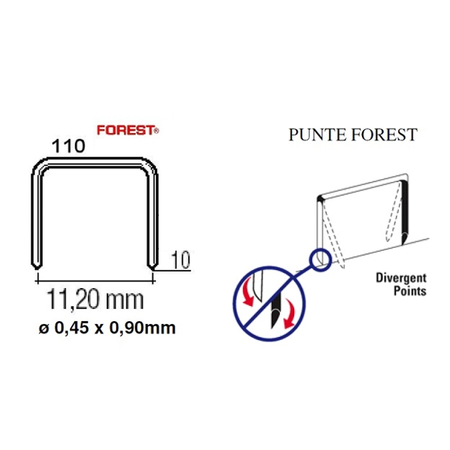 Vendita online Punti metallici 110 Forest per fissatrici manuali 5000 pezzi